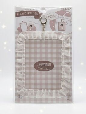 ✨ NWT Hapila Ruffled L-Size Photo Case White Lace Daiso Style ✨ Read Description